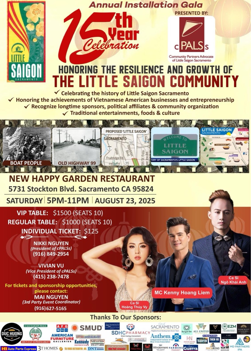 15th Anniversary of Little Saigon Designation Gala flyer