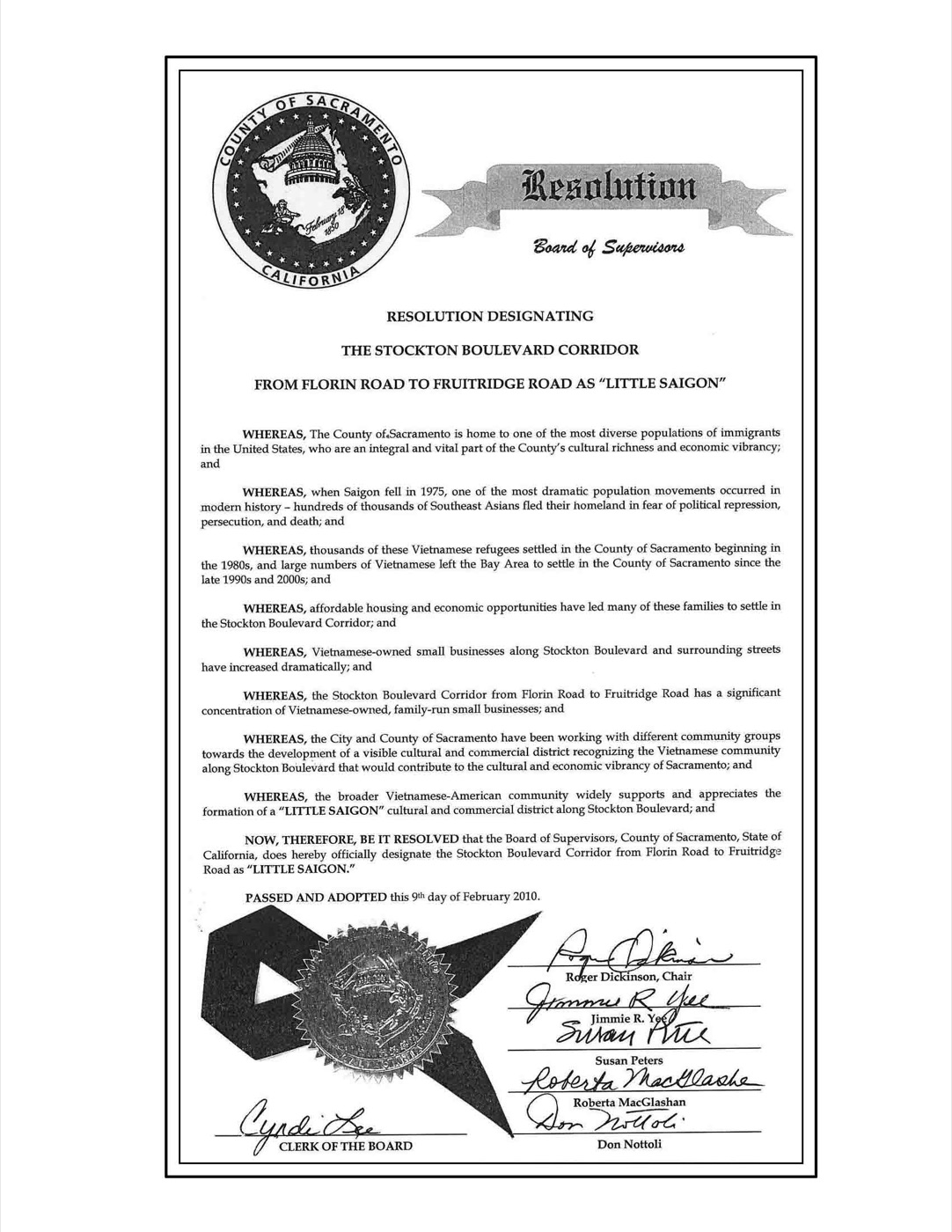 County Resolution
